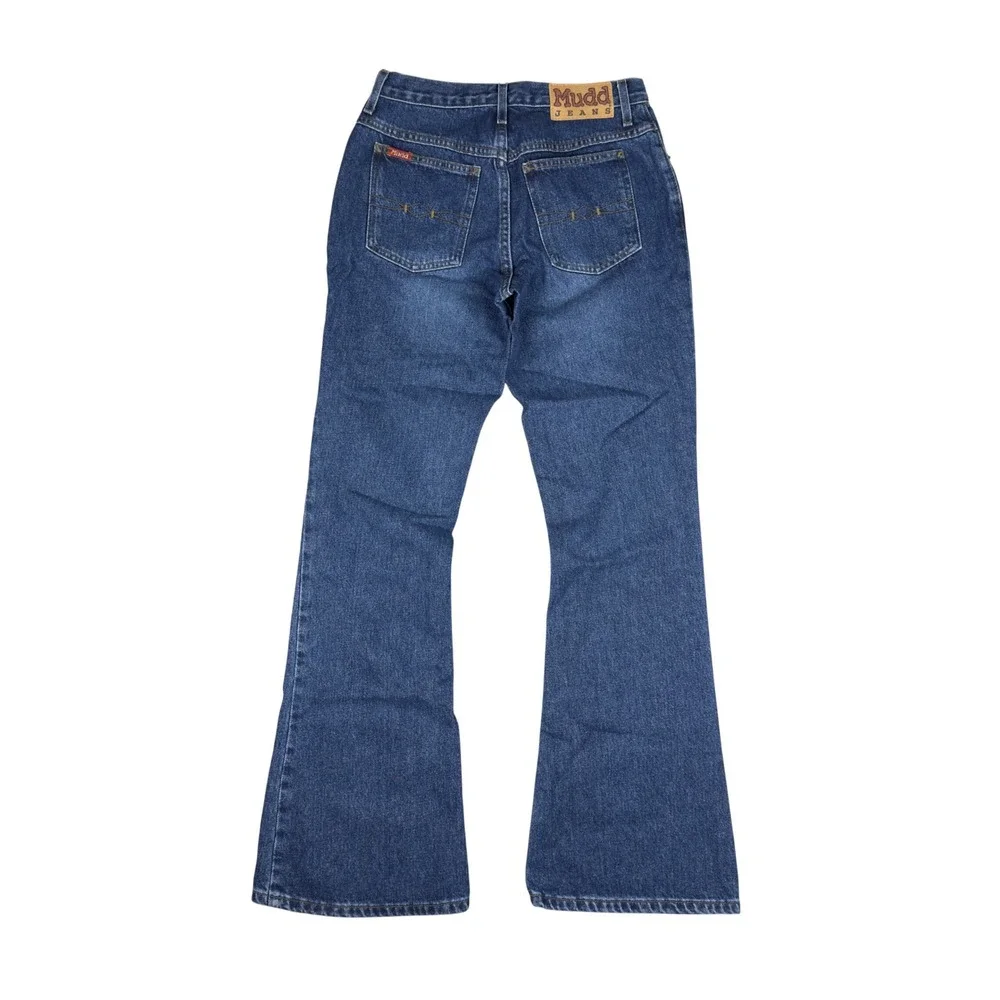 NWT Y2K Mudd Jeans Deadstock Bellbottoms Blue Denim Size 5 Flare Fall 2005